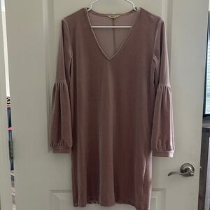 Madewell Mauve Velvet Dress